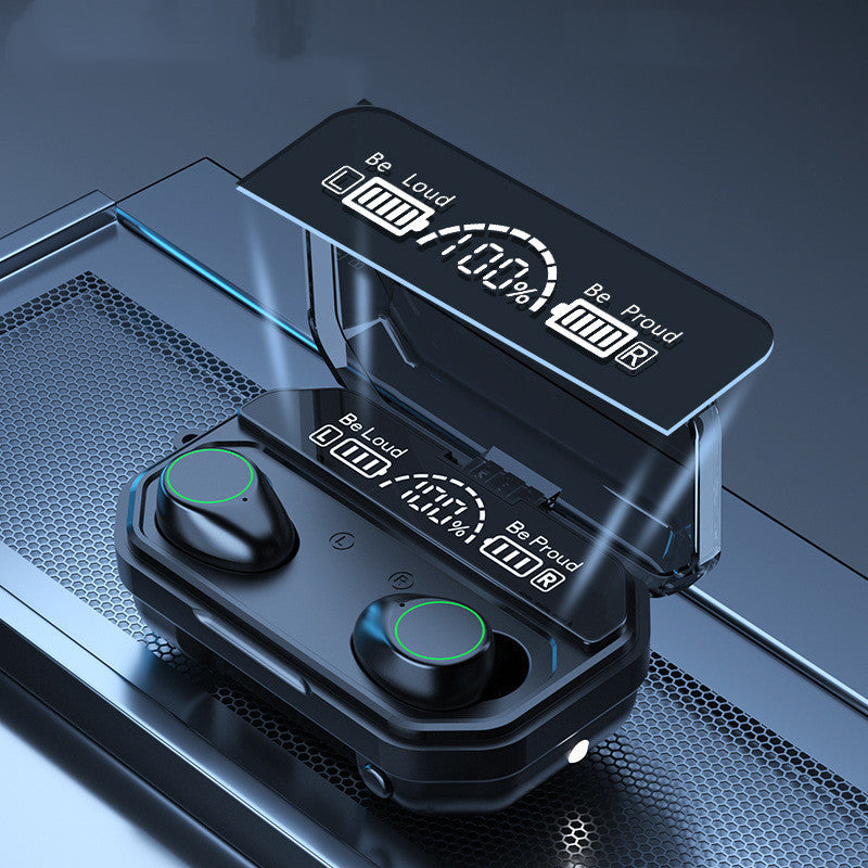 In-ear sports headphones with digital display