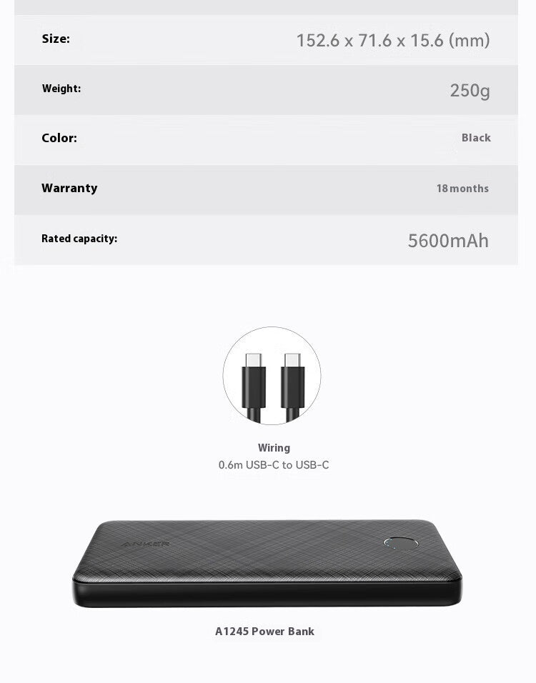 Power Bank PD20W Dual Port Fast Charging