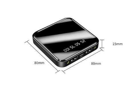 Portable Mirror Digital Display Power Bank